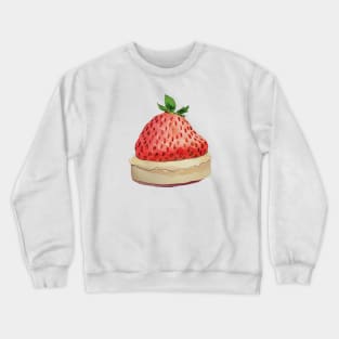 Strawberry Shortcake with a Giant Strawberry Crewneck Sweatshirt